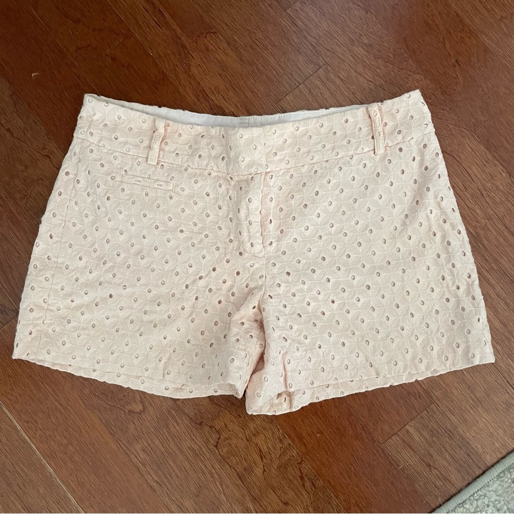 LOFT diamond eyelet riviera shorts